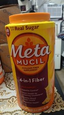 Metamucil 4-in-1 Fiber Supplement Orange 3.4 lb Made With Real Sugar Exp 12/2028 picture