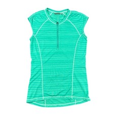 Athleta Womens Top S Green Quarter Zip Sleeveless Running Cycling Activewear picture