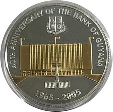 $1000 Guyana 40th Anniversary Bank of Guyana 1965-2005 Silver Proof picture