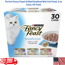 Purina Fancy Feast Seafood Classic Pate Variety Pack, 3 oz Cans, 30-Pack picture