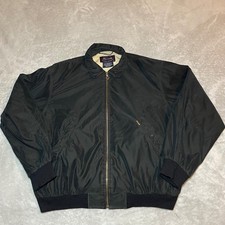 Vintage Faconnable Albert Goldberg Jacket Mens M Black Water Resistant Bomber picture