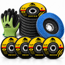 12Pack 4-1/2 Zirconia Flap Sanding Discs 40/60/80/120 Grit T27 7/8 Angle Grinder picture