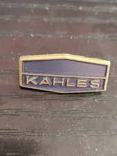 KAHLES Pin Lapel Hat Gold Tone Blue Logo Vintage Hunting Optics picture
