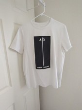Armani Exchange Box Logo T-Shirt Size XL White picture