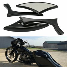 Black Motorcycle Side Mirrors For Harley Street Glide Special Road Electra Glide picture
