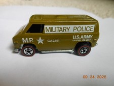 Vintage Hot Wheels Redline 1976 US Army Military Police Van Flying Colors Khaki picture
