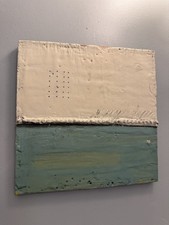 Lynn Hogan Original Encaustic Mixed Media Abstract Art 12x12 Signed Wood Panel picture