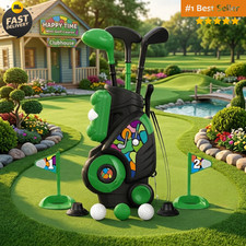 Toddler Golf Clubs Set Toy for Kids 1 2 3 4 Years Old, Green | Upgraded Kids Gol picture