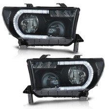 LED Headlights LH & RH Set Fit 2007-2013 Toyota Tundra, 08-17 Sequoia picture