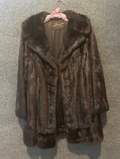 Vintage Dark Mink Fur Coat by Willmann’s Furriers M/L picture