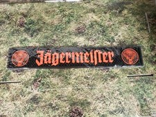F Jagermeister Rubber Bar Mat Long Orange Lettering 21 X 3.5 New   picture