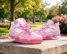 WOMEN'S Jordan 4 Retro Off-White Pastel Pink - All Size US 5.5-11 picture