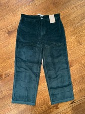 NWT Madewell Emmett Wide-Leg Pant In Corduroy {Welt Pocket Edition} - GREEN picture