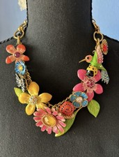 Betsey Johnson Secret Garden Statement Necklace, Excellent Condition  picture
