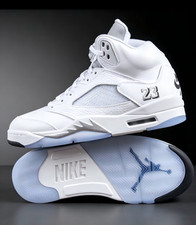 Jordan 5 Retro OG White Metallic 2026 HQ7978-103 High Top Men's Basketball Shoes picture