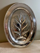 VTG Wm. Rogers silver plated oval meat platter with 