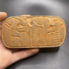 Wonderful Ancient Near Eastern Kings Servant Gathered Tablet Intaglio picture
