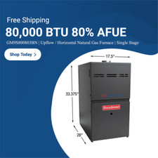 Goodman Furnace 80K BTU 80% AFUE Upflow/Horizontal GM9S800803BN picture