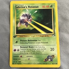 Wizards Pokemon Sabrina's Venonat 96/132 1st Ed Unlimited Regular 40 HP ENG picture