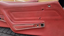 C3 1976 Corvette Standard Door Panels PAIR Firethorn Red -Top Flight/Corvette AM picture