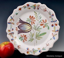 Antique Delft/Faience Tulip Plate circa 19th century picture