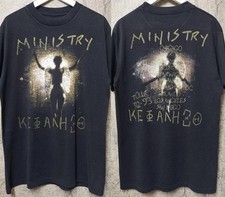 Remake Ministry Band Classic Style 90s 2 sided Tour Black T shirt Men Women picture