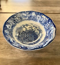 Liberty Blue Staffordshire Round Serving Bowl Fraunces Tavern, 8.5 x 2.5 inches picture