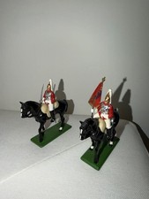 Vintage W. Britains 1988 Mounted Royal Guards Horse Figures England Lot of 2 picture