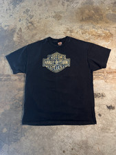 Vintage 1997 Harley Davidson Indianapolis Indiana T Shirt XL Black 90s USA picture