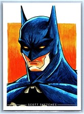 Batman Sketch Card - Scott Sketches Fan Art Trading Card picture