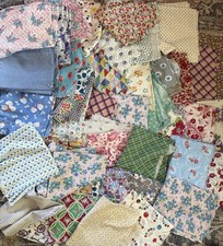 VINTAGE cotton fabric, possible feed sack material? 15 LBS picture