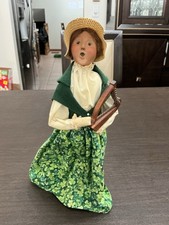 BYERS CHOICE 2002 ST. PATRICK'S DAY IRISH GIRL WITH HARP picture