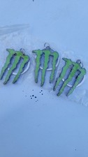 Monster Energy Metal Keychains | LOT OF 3 Monster Energy Green Logo Metal Enamel picture