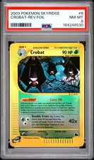 2003 POKEMON SKYRIDGE #6 CROBAT-REVERSE FOIL PSA 8 picture