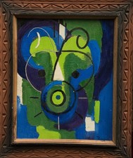 Haitian Painting by Barbara Prezeau Stephenson, signed, dated 1967, framed picture