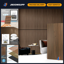 2-Pack Fluted Acoustic Wood Slat Wall Panels, 47.2