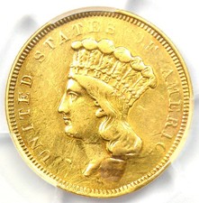 1854-O Three Dollar Indian Gold New Orleans Coin $3 - Certified PCGS XF Details picture