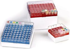 Biobox 3042B Polycarbonate Storage Box Transparent Lid (3Ml, 4Ml, 5Ml) Blue 4PK picture
