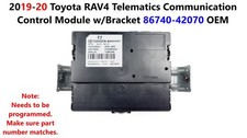 2019-20 Toyota RAV4 Telematics Communication Control Module w/Bracket 8674042070 picture