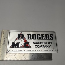 VTG Rogers Machinery Company Goat Triangle Logo Tool Tag Plate Badge NEW picture