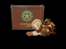 Boyds Bears Chilly with Wreath Snowman 1996 Figurine picture