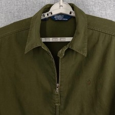 Vintage Polo Ralph Lauren Harrington Jacket Men's Large Olive Green Full Zip picture
