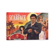 Classic Gangster Movie Tony Montana Canvas Print Colorful Movie Collage Wall Art picture