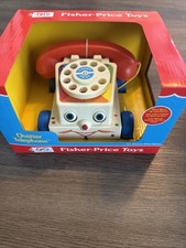 FISHER-PRICE TOYS CHATTER TELEPHONE CLASSIC RETRO STYLE ROTARY TOY PHONE - NEW picture