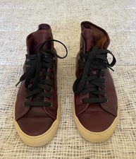 Gustin Horween Chromexcel #8 High Top Sneakers -Mens 11 -Italy -Leather Burgundy picture