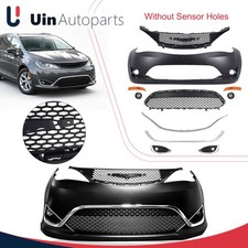 Front Bumper Cover & Grille Kit W/ LED Fog Light Fit 2017-2020 Chrysler Pacifica picture