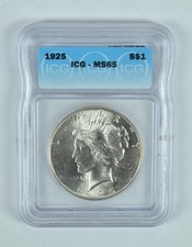 1925 Peace Silver Dollar MS65 ICG picture