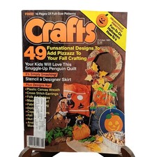 Vintage Crafts Magazine October 1985 49 Fall Craft Designs Halloween Wreaths Qui picture