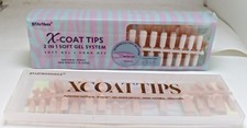 BTArtbox X-Coat Tips 2-in-1 Soft Gel System Natural Series 600 PCS 15 Sizes Nail picture
