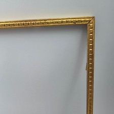 Antique Solid Brass Picture Frame Elegant Detailing & Applied Corners 6